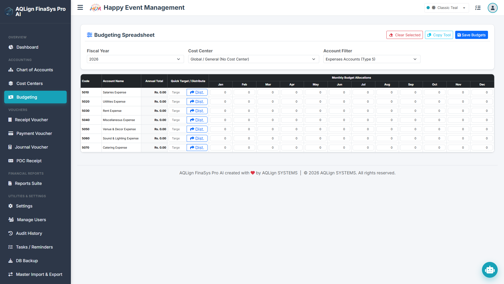 Budget Overrun Control & Expense Ceiling Alerts Screenshot