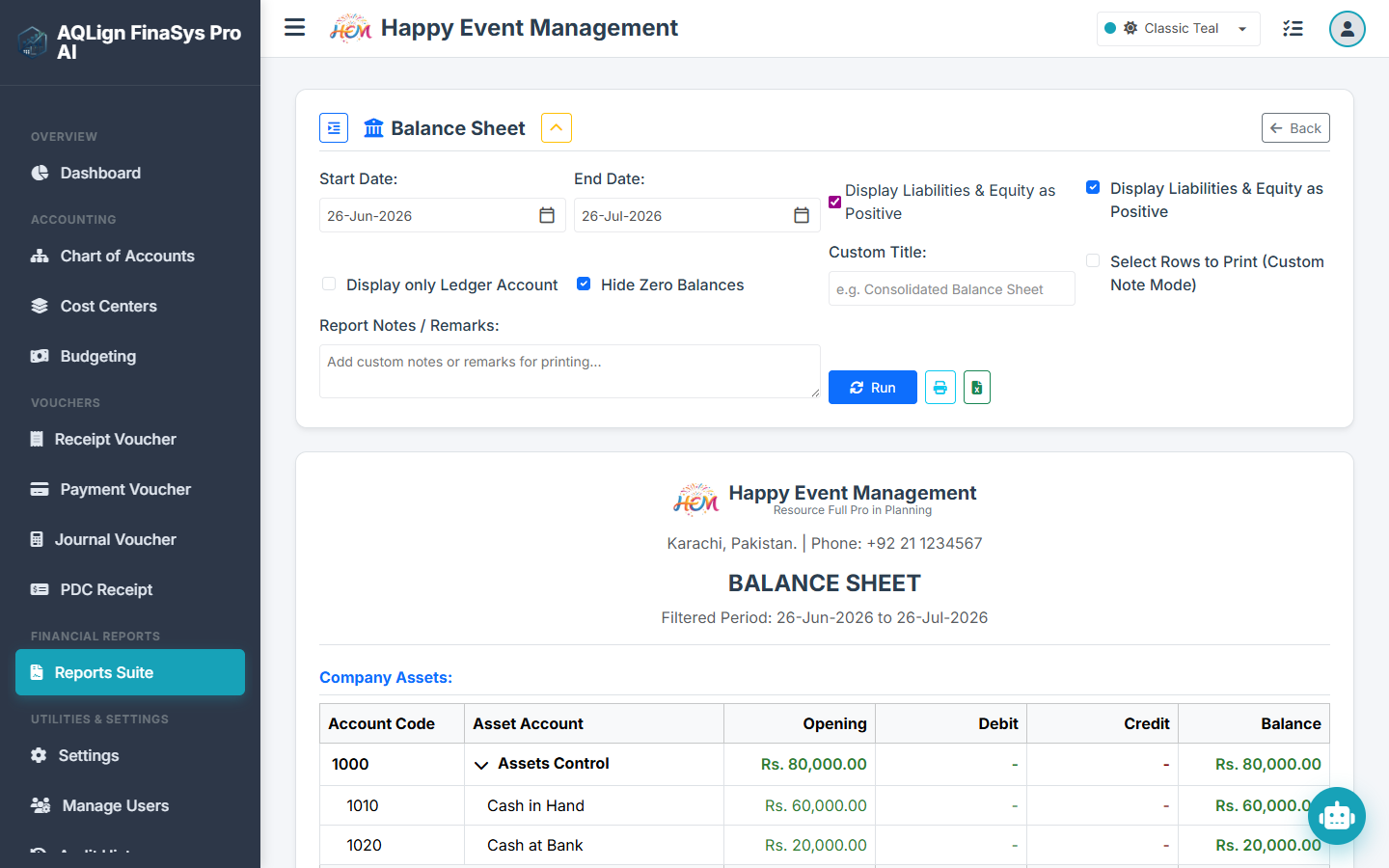 Audit-Ready Financial Statements & Balance Sheet Suite Screenshot